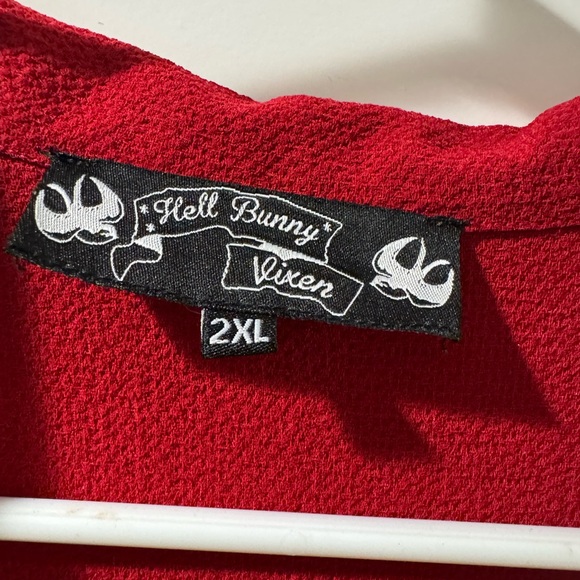 Hell Bunny Vixen Red Midi Dress, 2XL - Picture 4 of 6